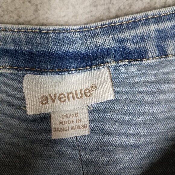 NEW Avenue Jean Jacket Women's 26/ 28 Blue Embroidered Sequin Denim Button Up - Picture 10 of 13